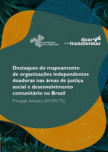 Destaques do mapeamento de organizações independentes doadoras nas áreas de justiça social e desenvolvimento comunitário no Brasil - Principais Achados