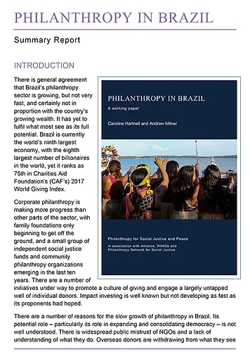 Philanthropy in Brazil - Summary Report