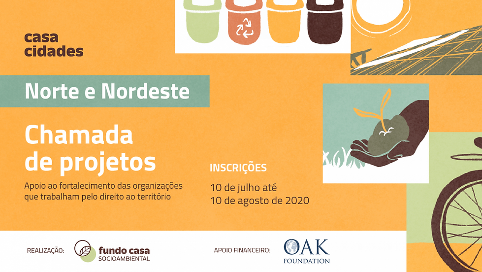 Chamada de Projetos para apoio ao fortalecimento das organizações que trabalham pelo direito ao território