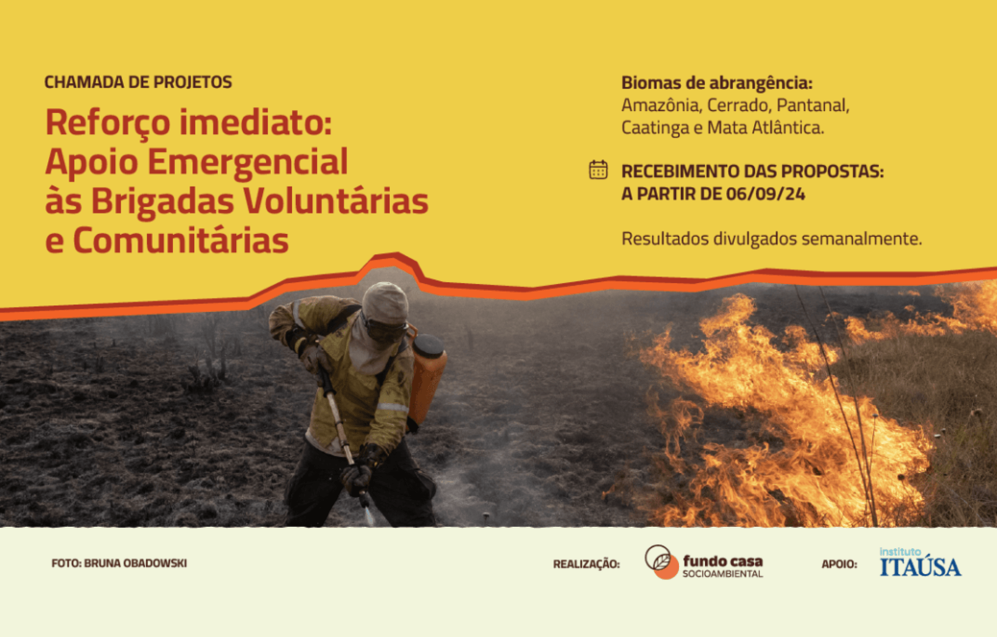 Reforço imediato: Apoio Emergencial às Brigadas Voluntárias e Comunitárias